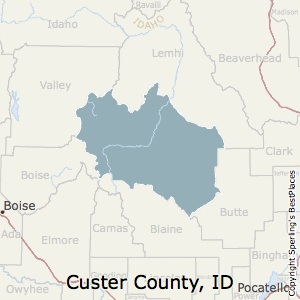 custer idaho county maps